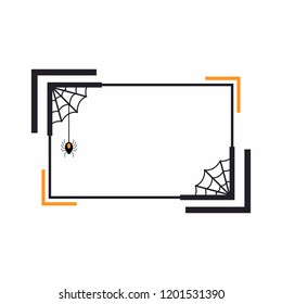 Halloween holiday frame. Web vector banner, design element