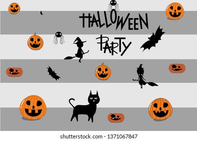 Halloween holiday greeting card.