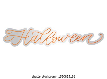Halloween holiday hand lettering. Holiday calligraphy for banner, poster, greeting card, party invitation. 
Holiday vector calligraphy. Halloween text banner.
