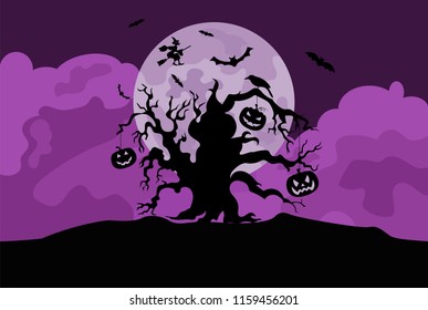 Halloween holiday info graphic elements. Flat design. Vector illustration
