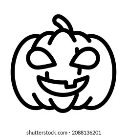 halloween holiday line icon vector. halloween holiday sign. isolated contour symbol black illustration