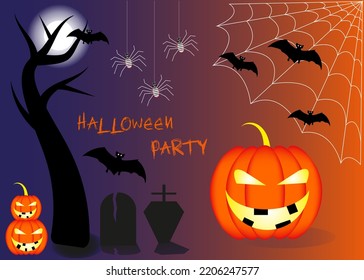 Halloween holiday in October. All evil spirits are released. Bright vector poster