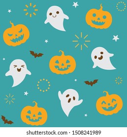 Halloween holiday pattern background.
