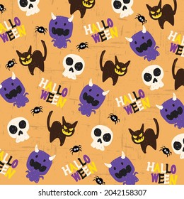 halloween diseño de ilustración vectorial de tarjeta de fondo de patrón de vacaciones
  fondo de pantalla