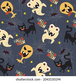 halloween holiday pattern background card vector illustration design
  wallpaper
