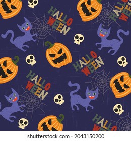 halloween holiday pattern background card vector illustration design
  wallpaper