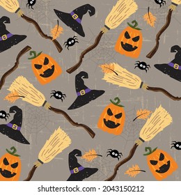  halloween holiday pattern background card vector illustration design
  wallpaper
