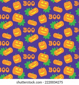 halloween holiday pattern of pumpkins