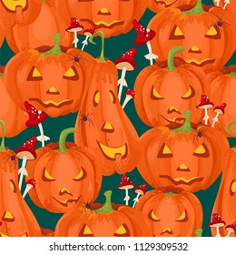 Halloween holiday pattern seamless.
