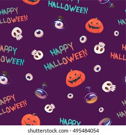 Halloween, holiday, pattern. Vector.