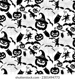 Halloween holiday. Seamless background. Halloween background, Halloween seamless pattern
