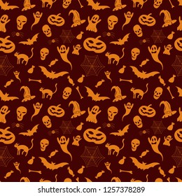 Halloween Holiday Seamless Pattern