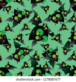 Halloween holiday seamless pattern background with hand drawing elements. eps 10 vector
