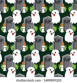 Halloween holiday seamless pattern background. 