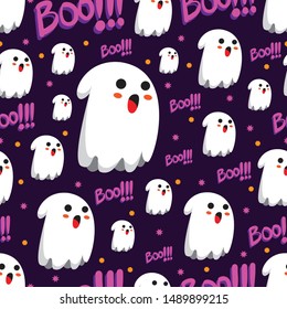 Halloween holiday seamless pattern background. 