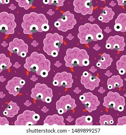 Halloween holiday seamless pattern background. 