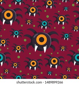 Halloween holiday seamless pattern background. 