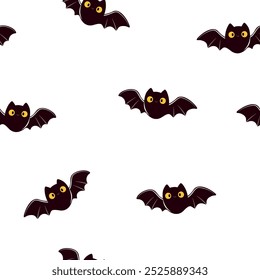Halloween holiday seamless pattern background. Bat. 