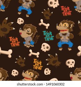 Halloween holiday seamless pattern background.Endless texture for textile ,fabric , wallpaper, web page background, wrapping paper and etc.
