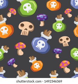 Halloween holiday seamless pattern background.Endless texture for textile ,fabric , wallpaper, web page background, wrapping paper and etc.