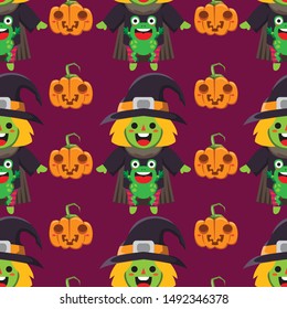 Halloween holiday seamless pattern background.Endless texture for textile ,fabric , wallpaper, web page background, wrapping paper and etc.