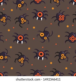 Halloween holiday seamless pattern background.Endless texture for textile ,fabric , wallpaper, web page background, wrapping paper and etc.
