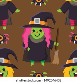 Halloween holiday seamless pattern background.Endless texture for textile ,fabric , wallpaper, web page background, wrapping paper and etc.