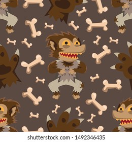 Halloween holiday seamless pattern background.Endless texture for textile ,fabric , wallpaper, web page background, wrapping paper and etc.