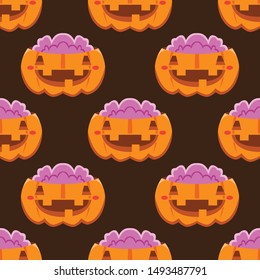 Halloween holiday seamless pattern background.Endless texture for textile ,fabric , wallpaper, web page background, wrapping paper and etc.