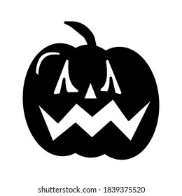 Halloween holiday symbol, Pumpkin vector icon 