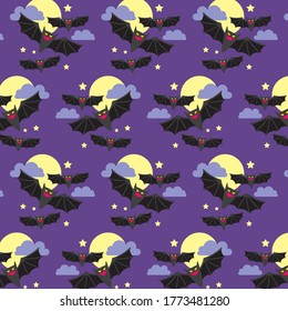 Halloween holiday themed bat pattern