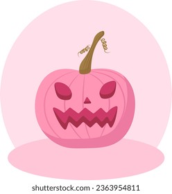 Halloween holiday. Vector cute illustrations of objects pumpkin head. EPS 10.