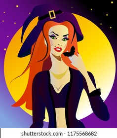 Halloween holiday, witch