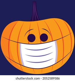 Halloween holidays, pumpkin face icon
