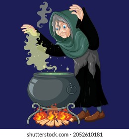 Halloween holidays, witch icon vector illustration design