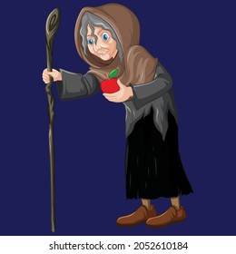 Halloween holidays, witch icon vector illustration design