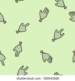 Halloween holidays and zombie theme seamless vector pattern