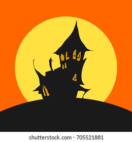 Halloween Home Vector Template Design