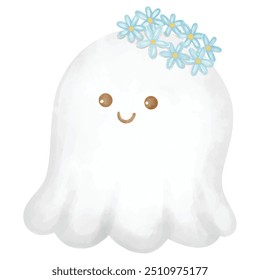 Halloween Honey ghost hand draw vector design