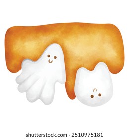 Halloween Honey ghost hand draw vector design