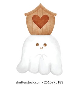 Halloween Honey ghost hand draw vector design
