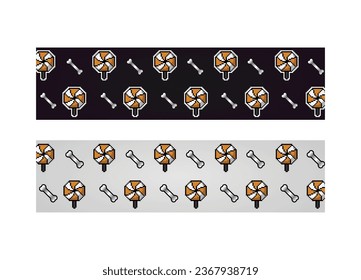 Banderas horizontales de Halloween con diseño de patrones