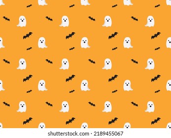 halloween horror bat spider ghost seamless art modern pattern background element flat cartoon vector