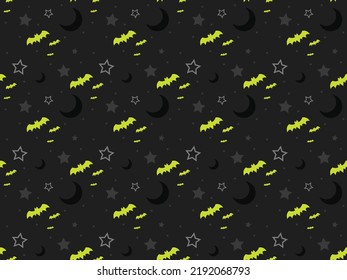 halloween horror bat spider ghost seamless art modern pattern background element flat cartoon vector