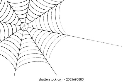 For Halloween and horror designs Spider web, white background