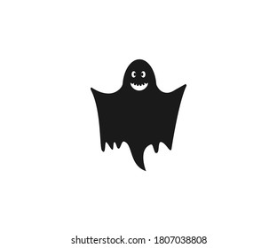 Halloween, horror, ghost icon. Vector illustration, flat design.