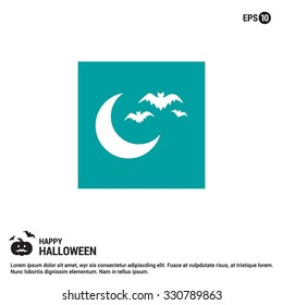 Halloween Horror Night icon. Halloween Flat elements collection.  simple minimal, flat, solid, mono, monochrome, plain, contemporary style. Vector illustration web internet design elements