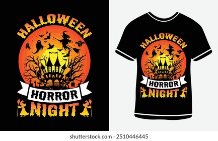 Halloween horror night T Shirt Design, Halloween day, Graphic t shirt, Spooky text t- shirt design, Stay Spooky T-Shirt, Funny Halloween t shirt, Free Vector, Halloween T-shirt Design Template Print.
