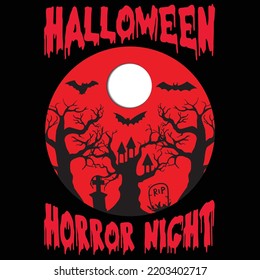 Halloween horror night vintage design