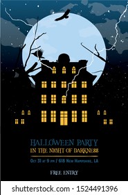 Halloween Horror Party Poster Vector